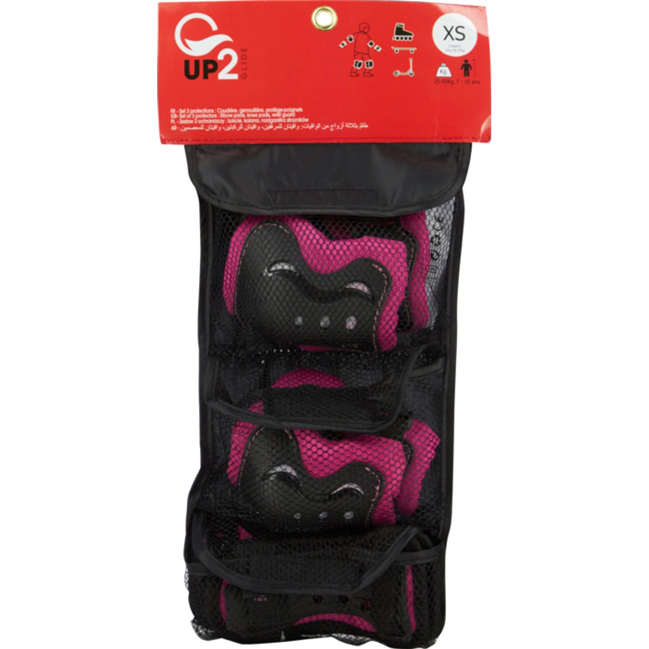 Promo Kit de protection roller fille up2glide set de 3 protec chez Go Sport